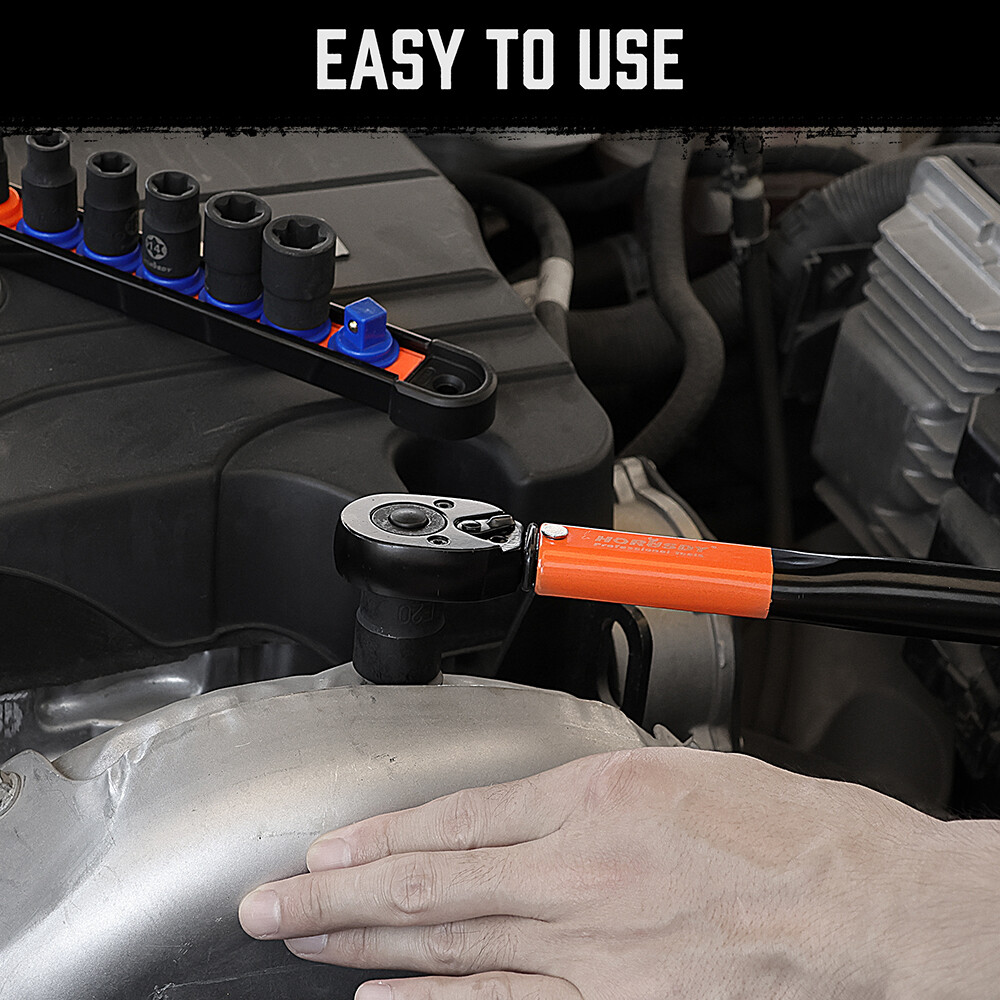 New 13pc Female E Torx Torque Star Socket Bit Set on Snap in Rail E4-E20