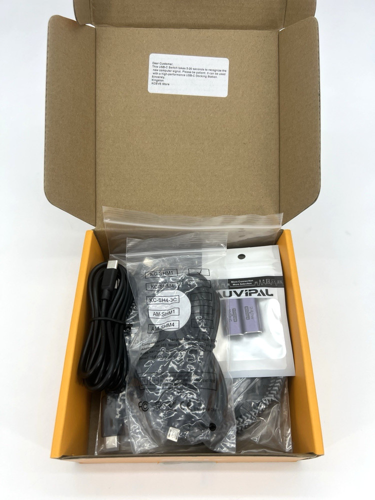 USB C Switch, Bi-Directional USB C Switcher, 2 Computers - USB Type C KVM Switch