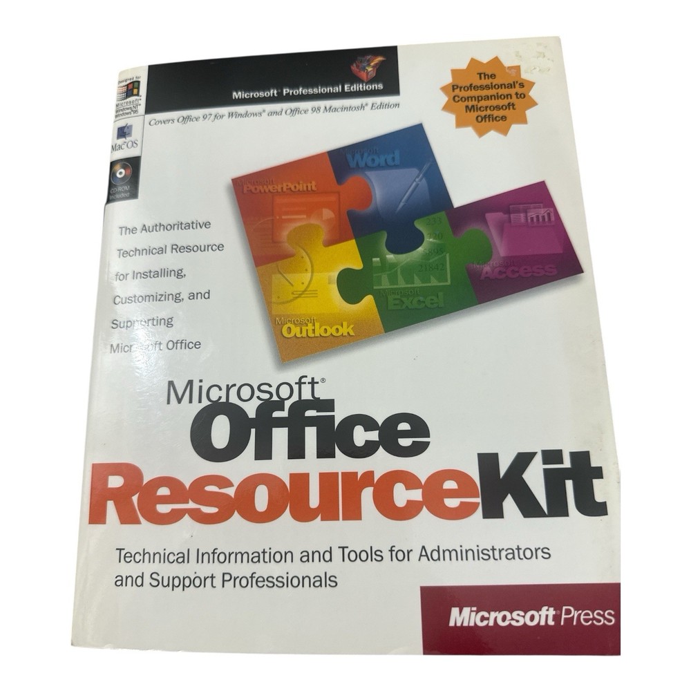Microsoft Office Resource Kit 1988 With CD