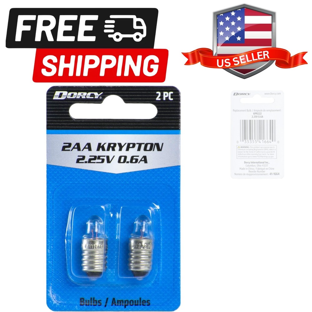 2AA-2.25-Volt, 0.6A Krypton Replacement Bulb, 2-Pack