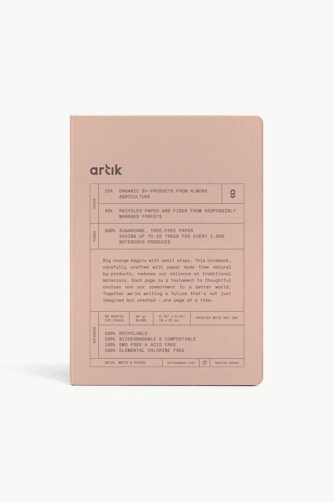 Artik A5 Notebook in Almond - Plain - NEW