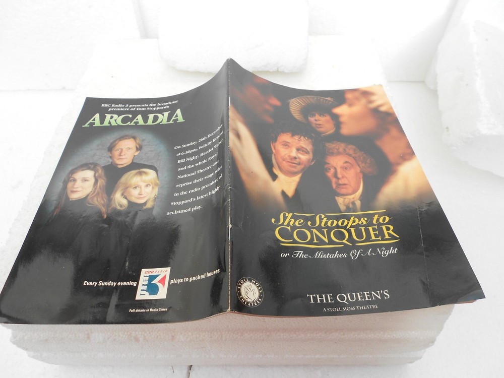 The queens theatre she stoops to conquer theatre programme 1993