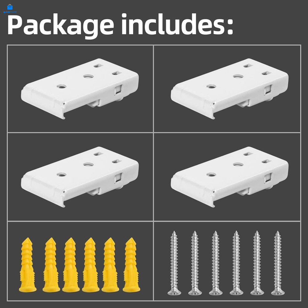 Ceiling Curtain Track Accessories (Ceiling Brackets White