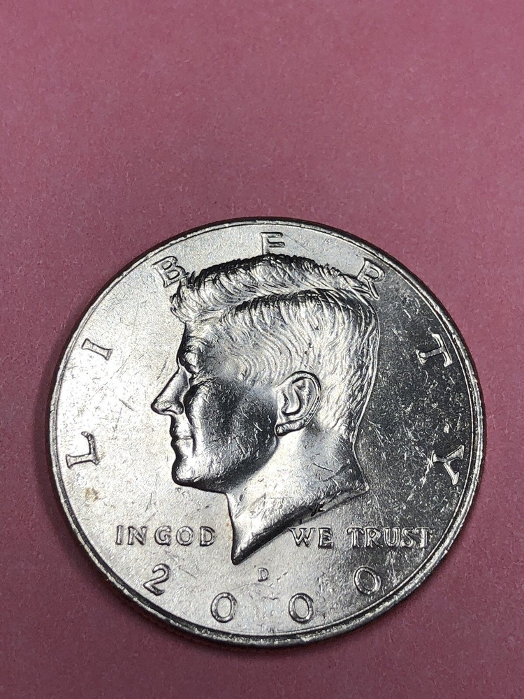 2000 D Kennedy Error Half Dollar, Strike Through Error, Eagle Wing Die Error