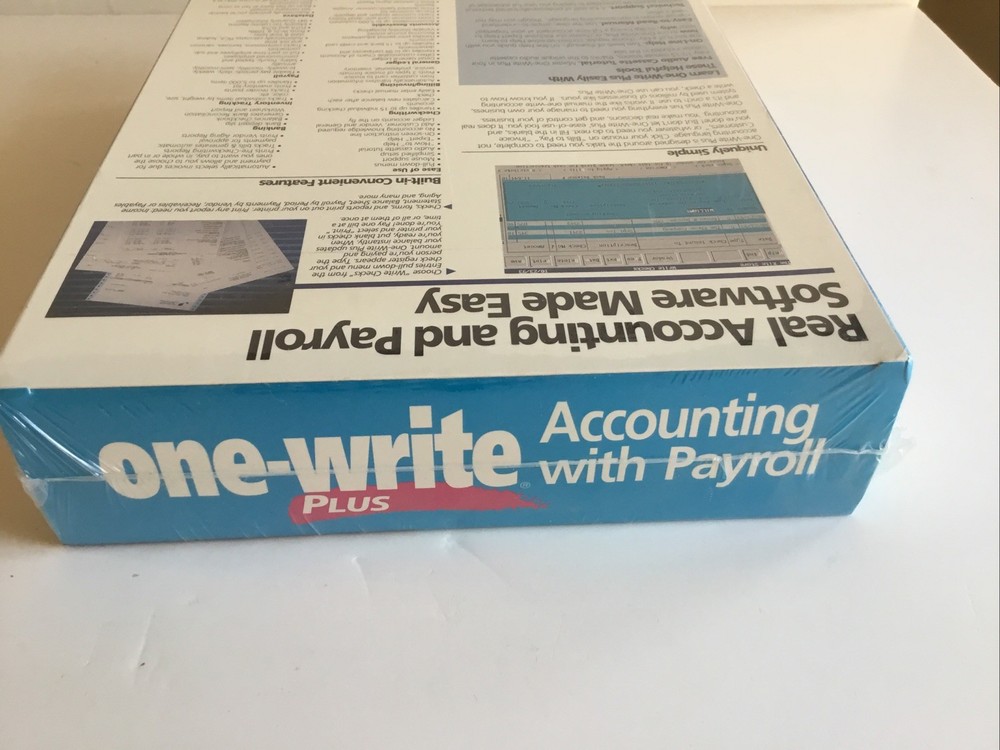 New Sealed One Write Plus Accounting Payroll - Software
