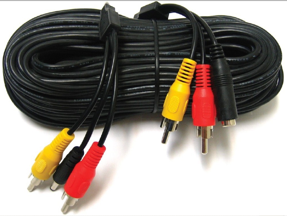 Wired Surveillance IR Camera + 100FT Cable + Power Supply Complete