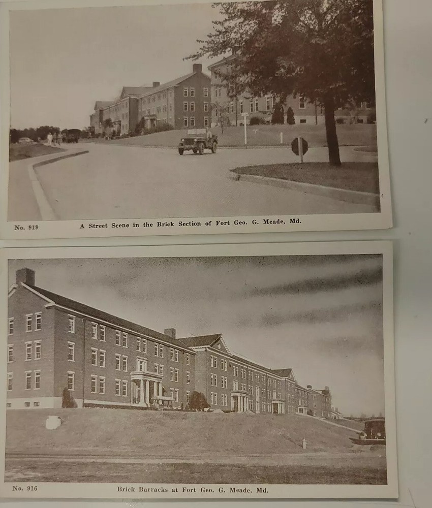 1941 (6) Fort Geo Meade MD Postcards