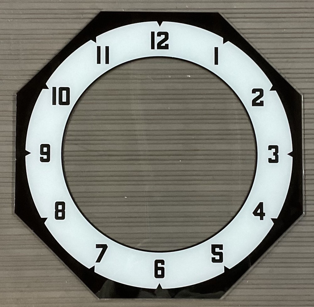 LACKNER, NEON PRODUCTS REPLACEMENT 8 SIDED CLOCK GLASS