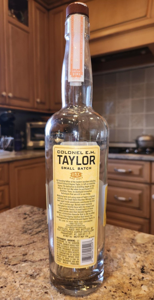 Colonel EH Taylor Small Batch Bourbon Empty Bottle 750ML Unrinsed