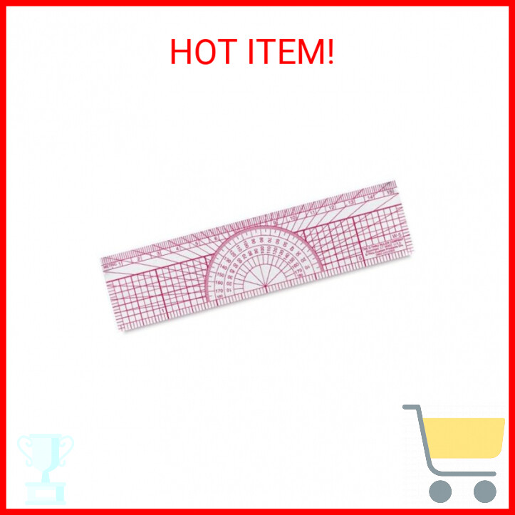 Westcott Protractor Ruler, 6", 15cm, Transparent (W-5)