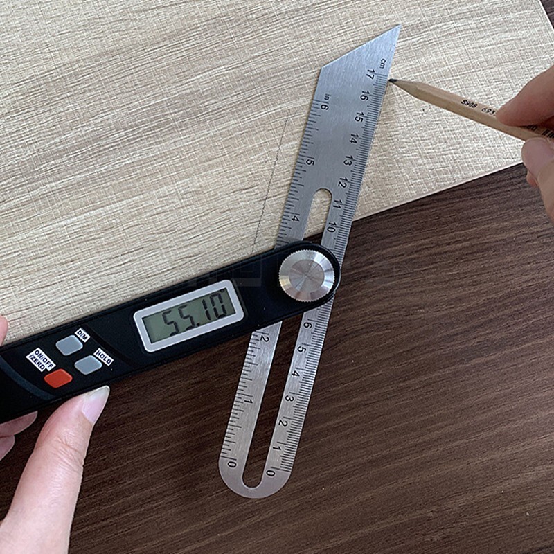 Digital Protractor Goniometer Angle Finder Metalworking Tools Electronic Sliding