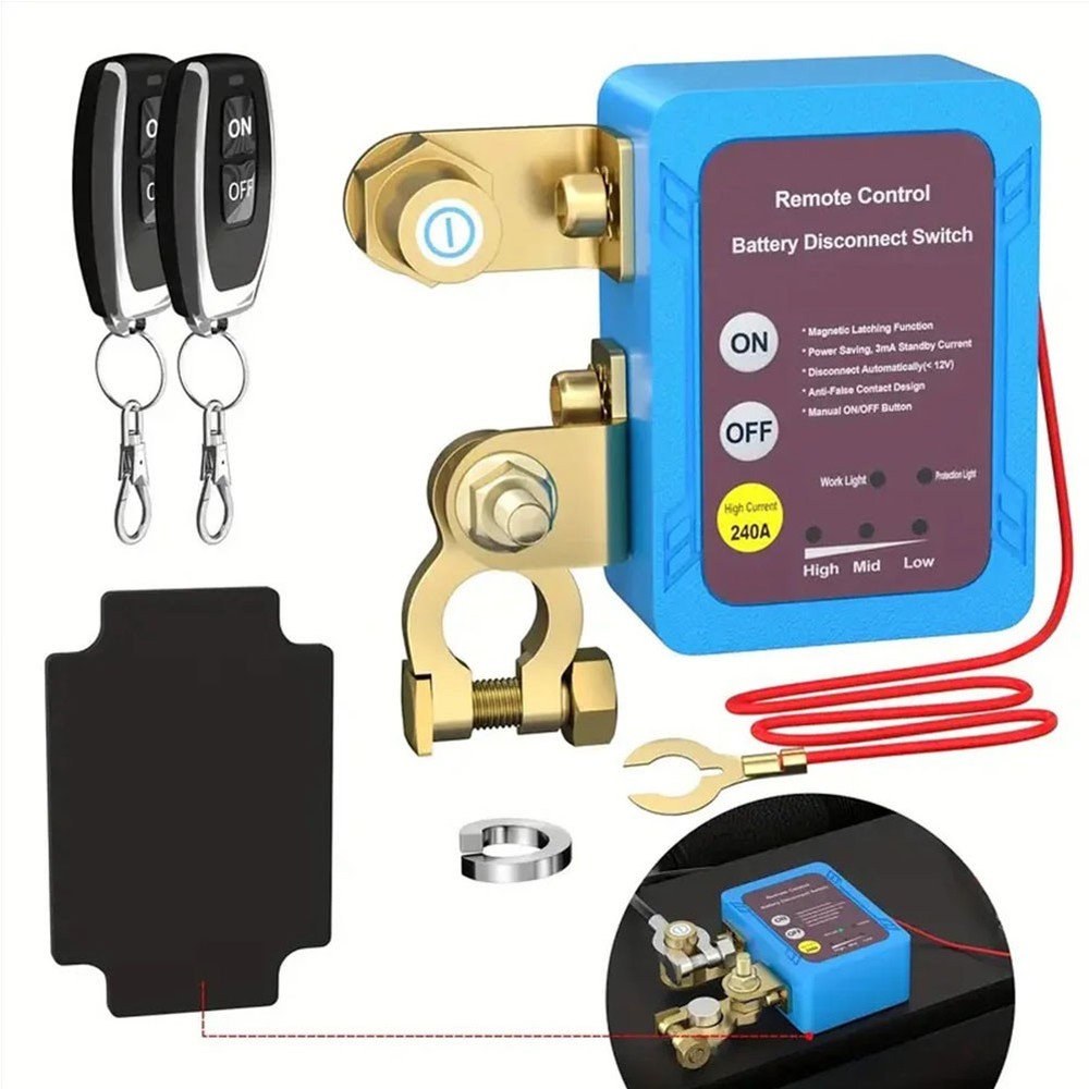 12V Car Remote Battery Disconnect Smart Voltage Kill Switch Automatic Power Off