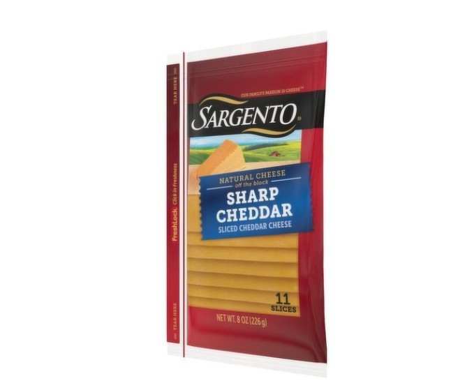 Sargento Sliced Sharp Natural Cheddar Cheese, 11 count, 8 oz 2 Pack