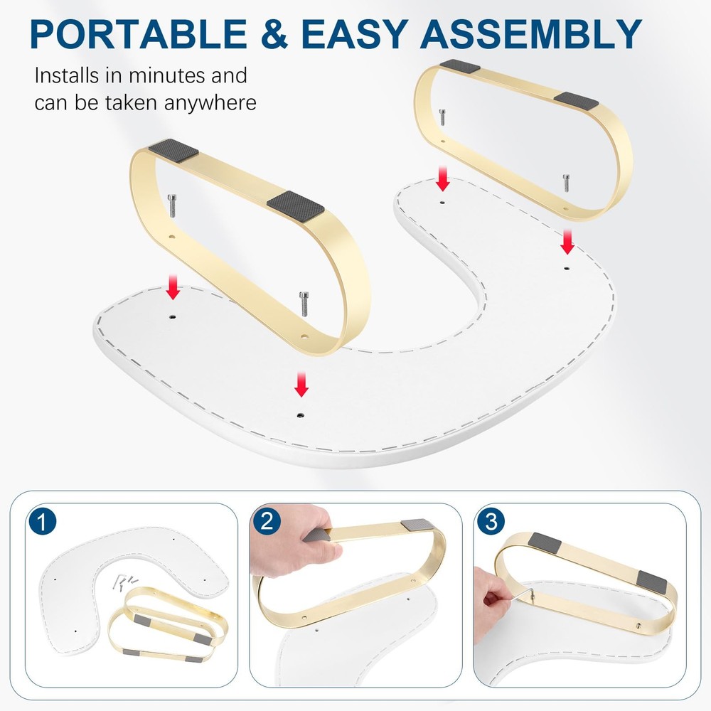 Arm Rest for Nails Tech, U-Shaped Manicure Nail Stand, White