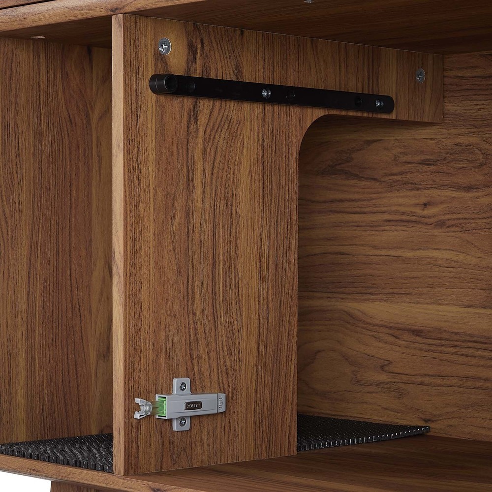 Modway Render Cat Cabinet in Walnut