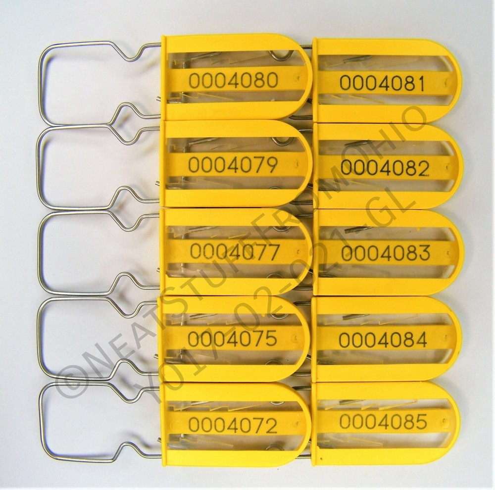Electric Meter Seal Tamper Tag Padlock 10 Pack NUMBERED