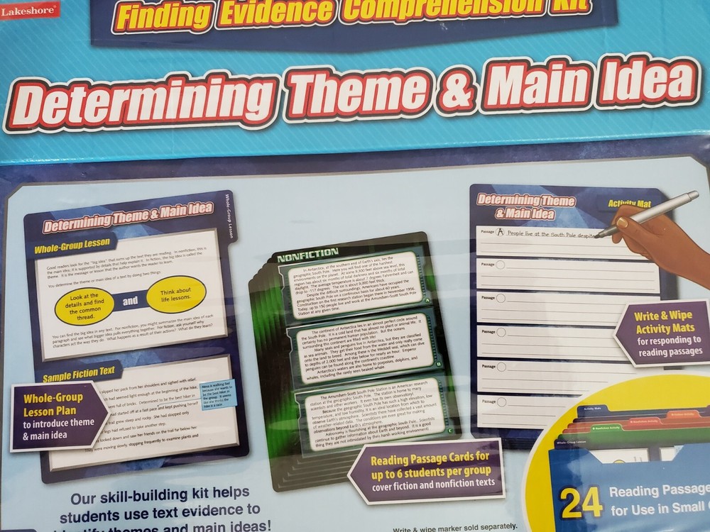 Finding Evidence Comprehension Kit Determining Theme & Main Idea Gr 4-5