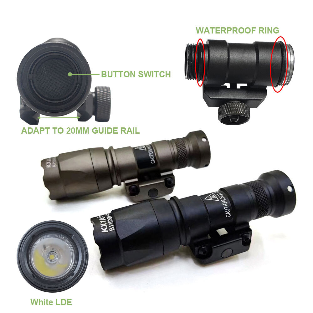 MINI M300C Scout Light Dual Function Switch Tactical M300 Flashlight Hunting