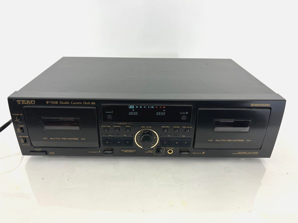TEAC W-790R Double Cassette Deck Auto Reverse Play Recorder - LEFT DECK ISSUE