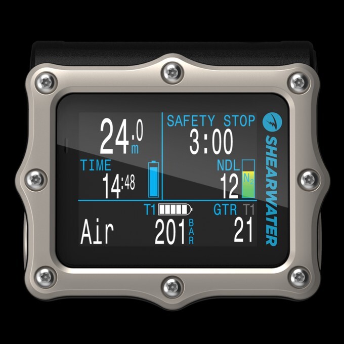 NEW SHEARWATER Perdix2 Ti Dive Computer Titanium Silver With Swift Transmitter