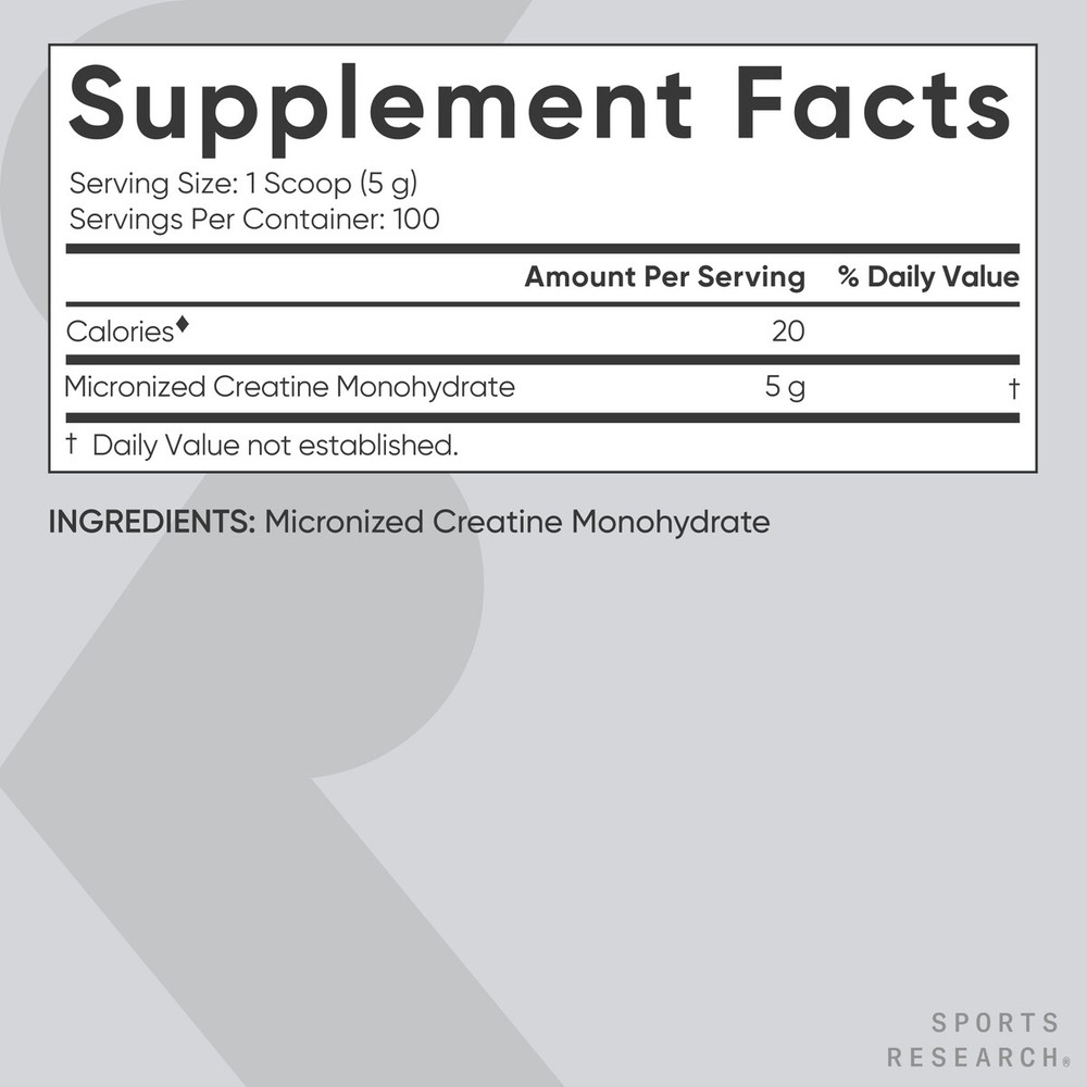 Creatine Monohydrate - Gain Lean Muscle, Improve Performance and Strength (500g)