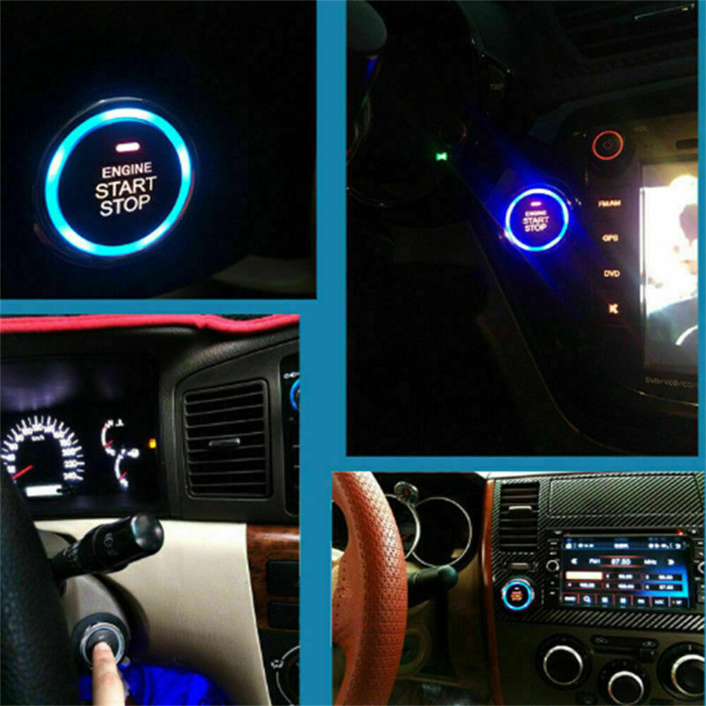 Car Keyless Entry Engine Start Alarm System Kit Push Button Remote Start Stop