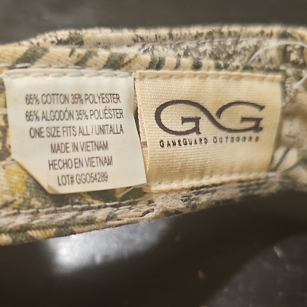 GameGuard Outdoors Camouflage Adjustable Visor One Size Cotton Blend Polyester