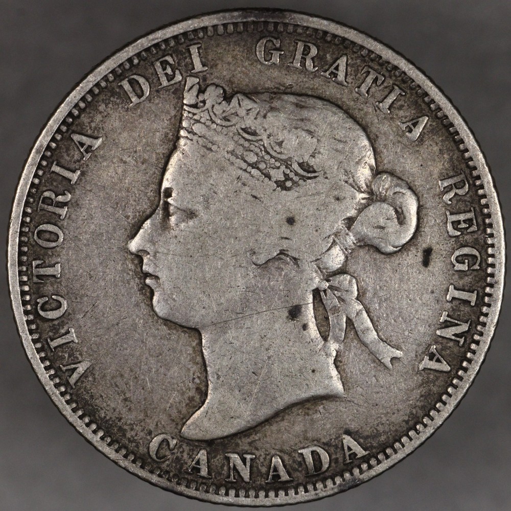 1882 H Canada Silver 25 Cents