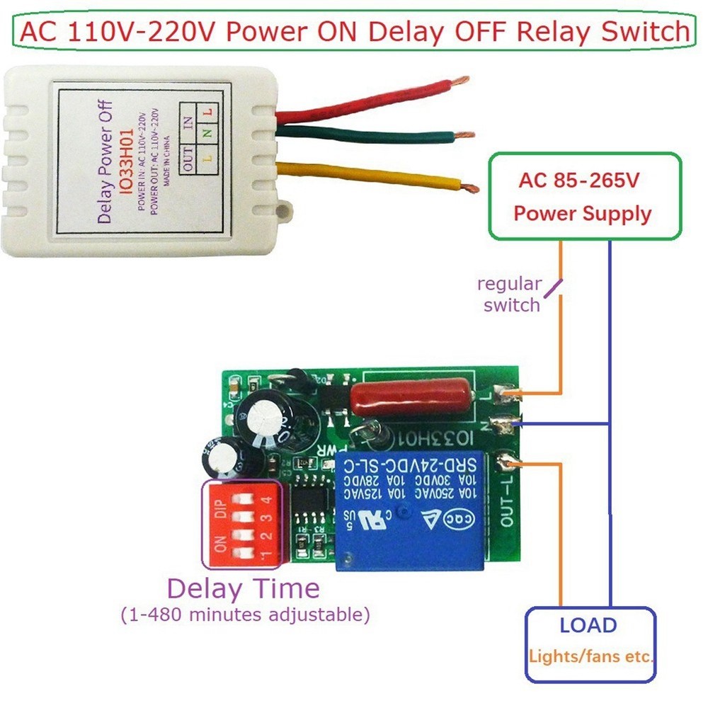 2pcs 1-480min timer adjustable isolation delay control voltage Y8M8