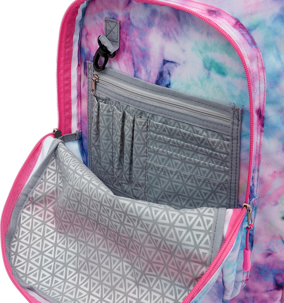 18" Rolling Backpack with Shoulder Straps, Tye Dye