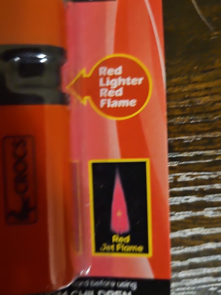 CROCS Color Jet Flame Refillable Red Lighter