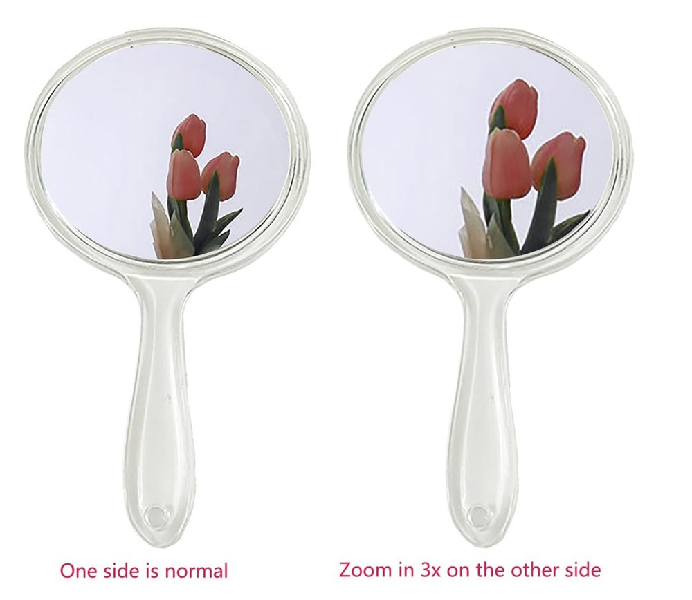 Makeup Hand Mirror, Double-Sided Handheld Mirror 1X/3X Magnifying Mirror with...