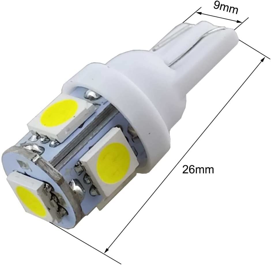 2Pcs PC579CP Instrument Panel Courtesy Light LED Bulbs + Socket for Electrical
