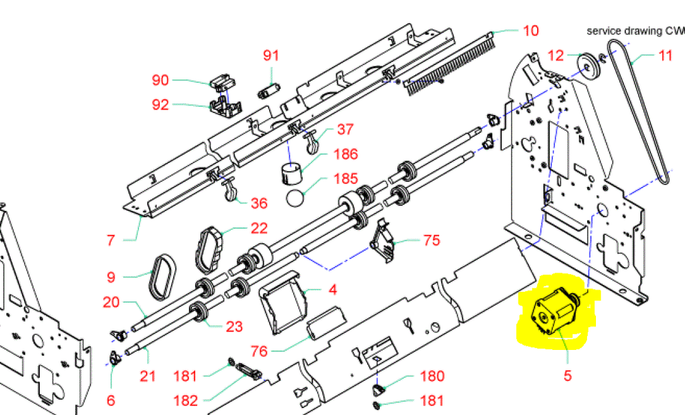 OCE COLORWAVE 600 STEPPER MOTOR
