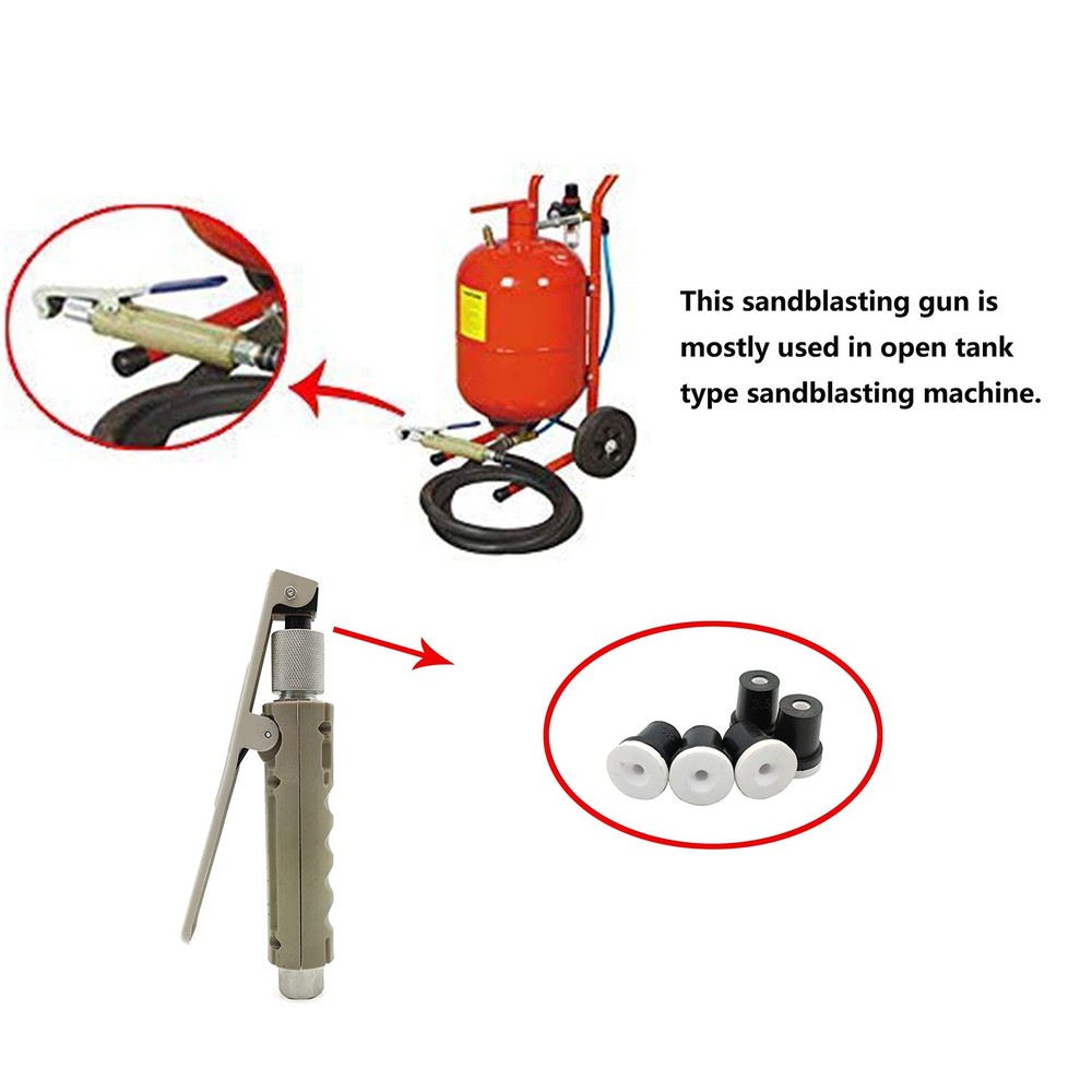 Ceramic Rubber Blast Nozzles Tips Abrasive Sand Blaster Blasting for Sand Bla...