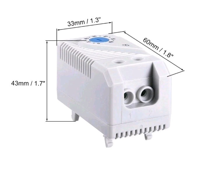 Mechanical Thermostat 0-60℃ Adjustable Compact N.O Temperature Controller Switch