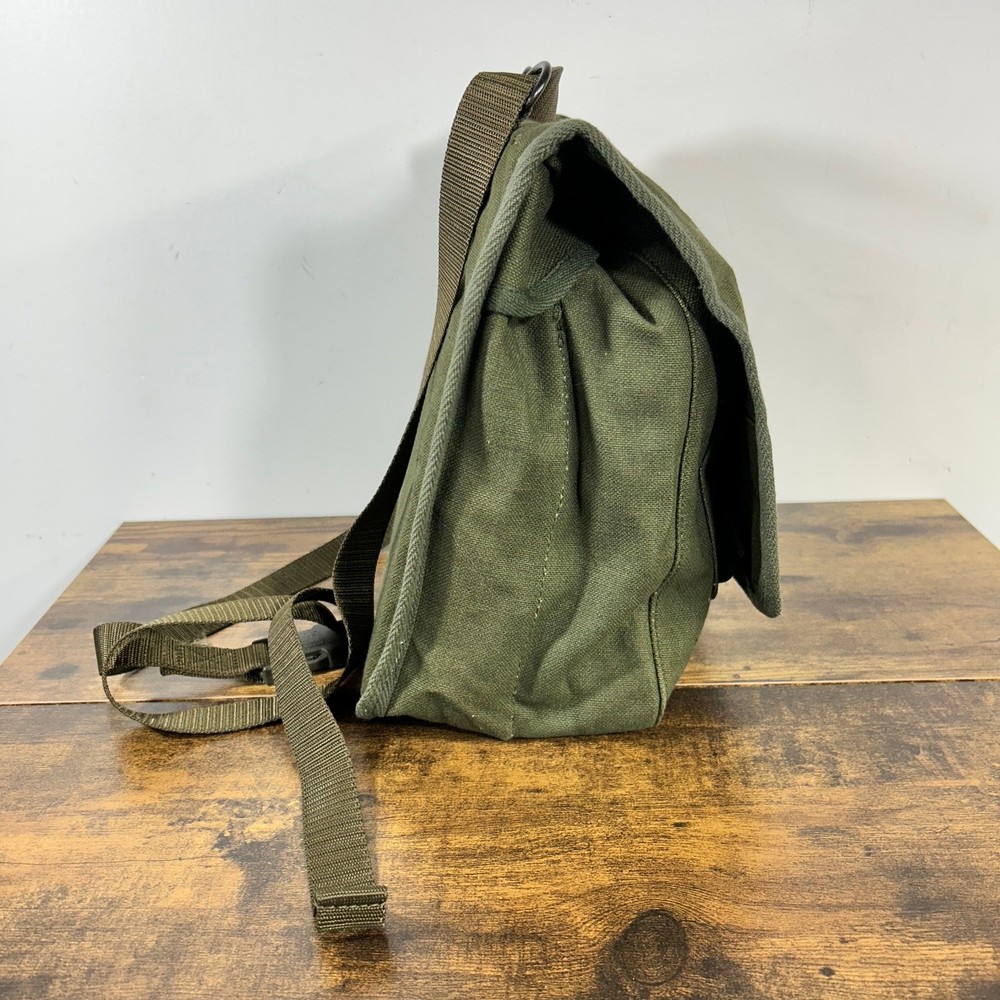 Military Map Case Canvas Bag Structured Back Pockets OD Green