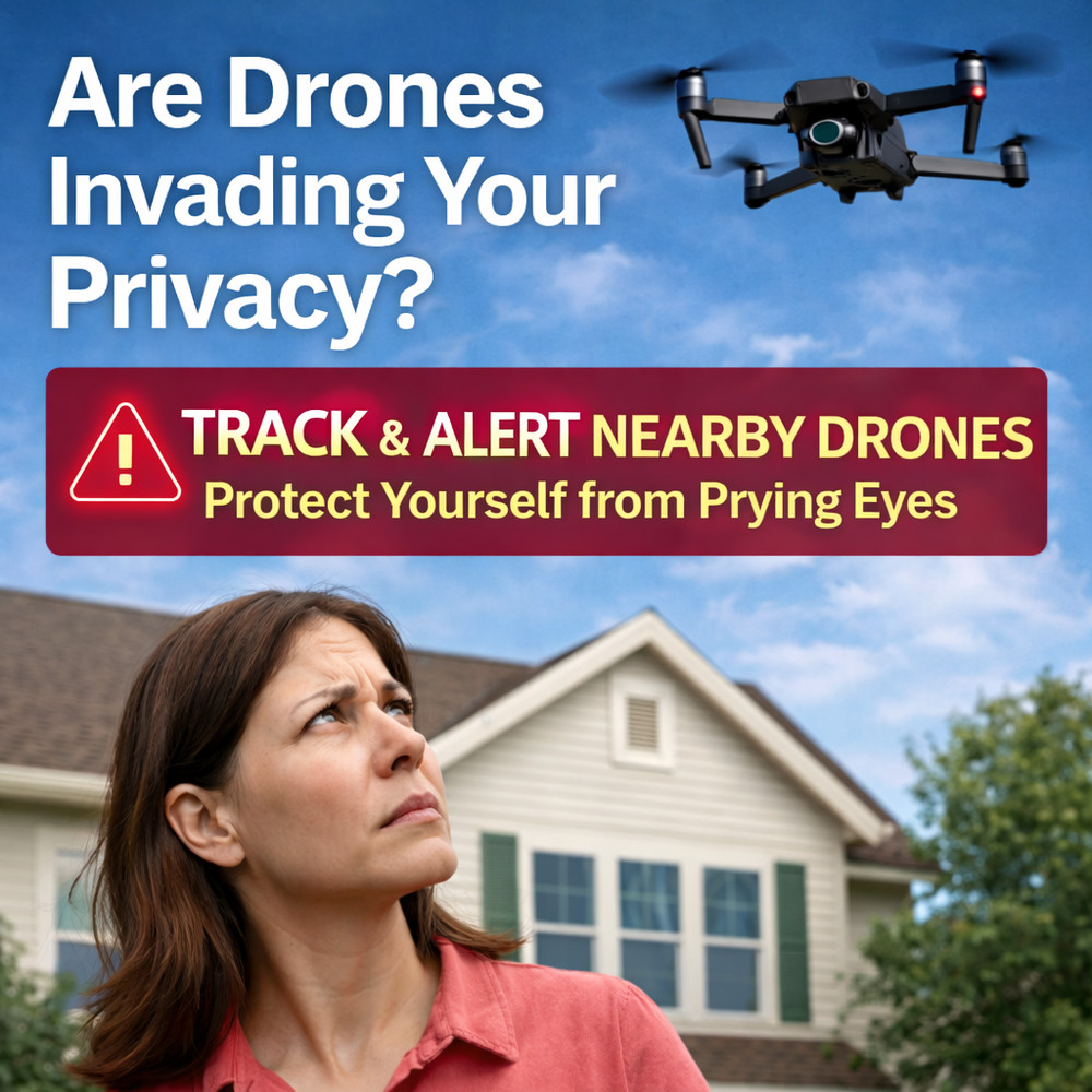 Portable Drone Detection Device – Remote ID UAV & Pilot Tracking System iOS Andr