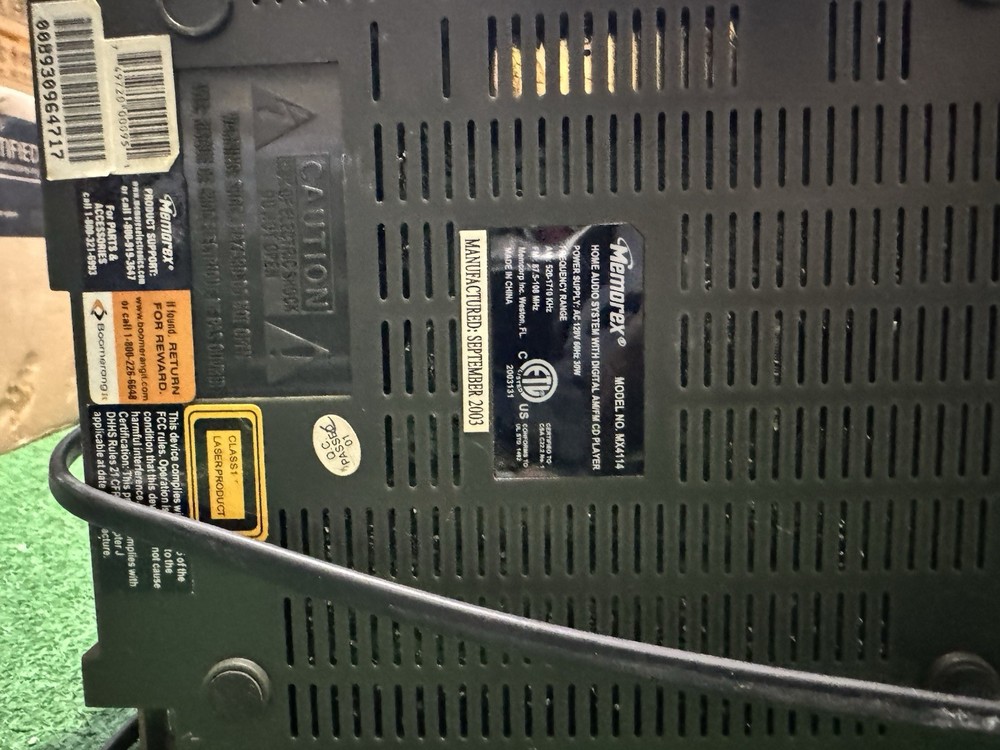 Memorex CD Player MX4114 (2003) Includes Original Speakers