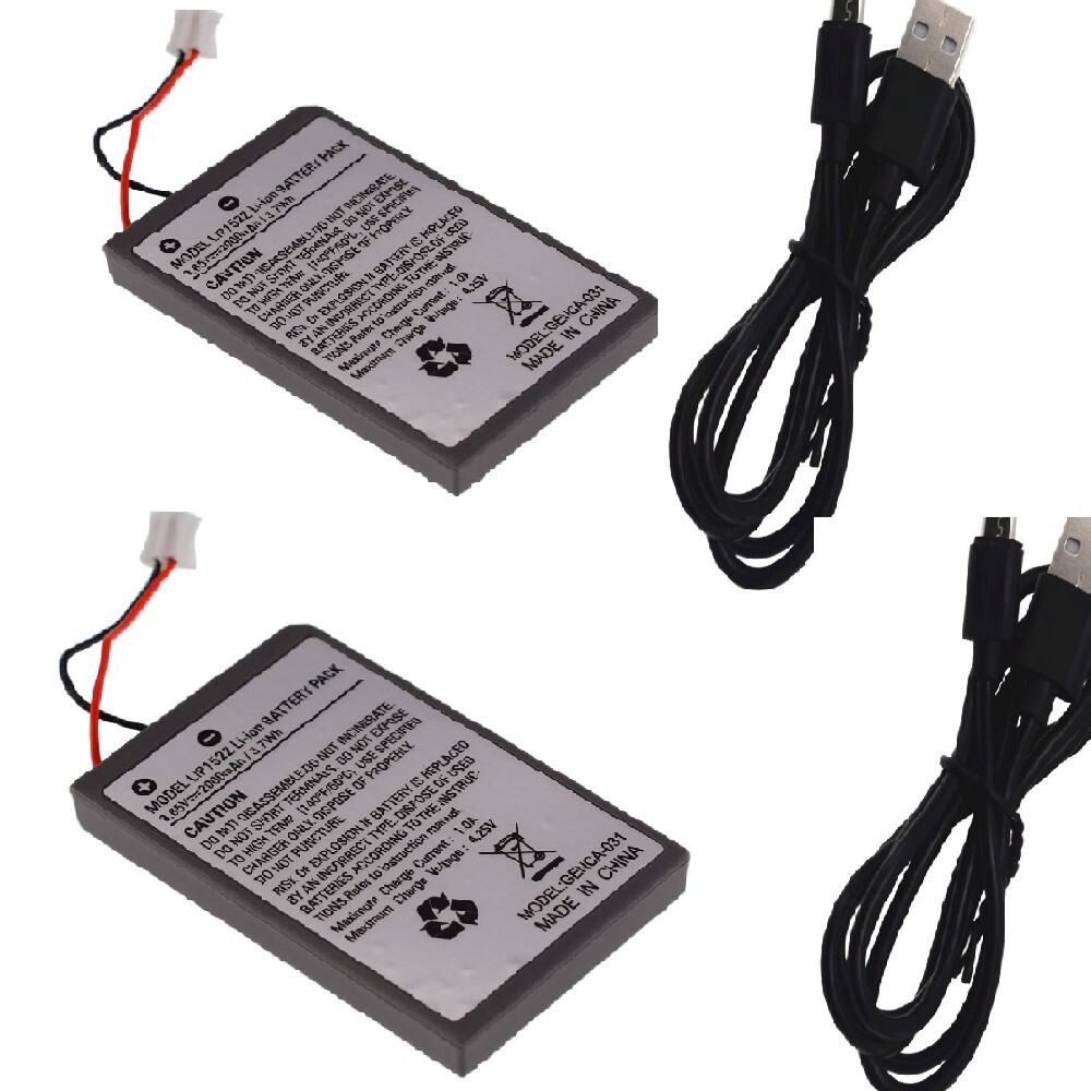 Rechargeable Battery For PS4 Controller 2000mAh Replacement & USB Charging Cable