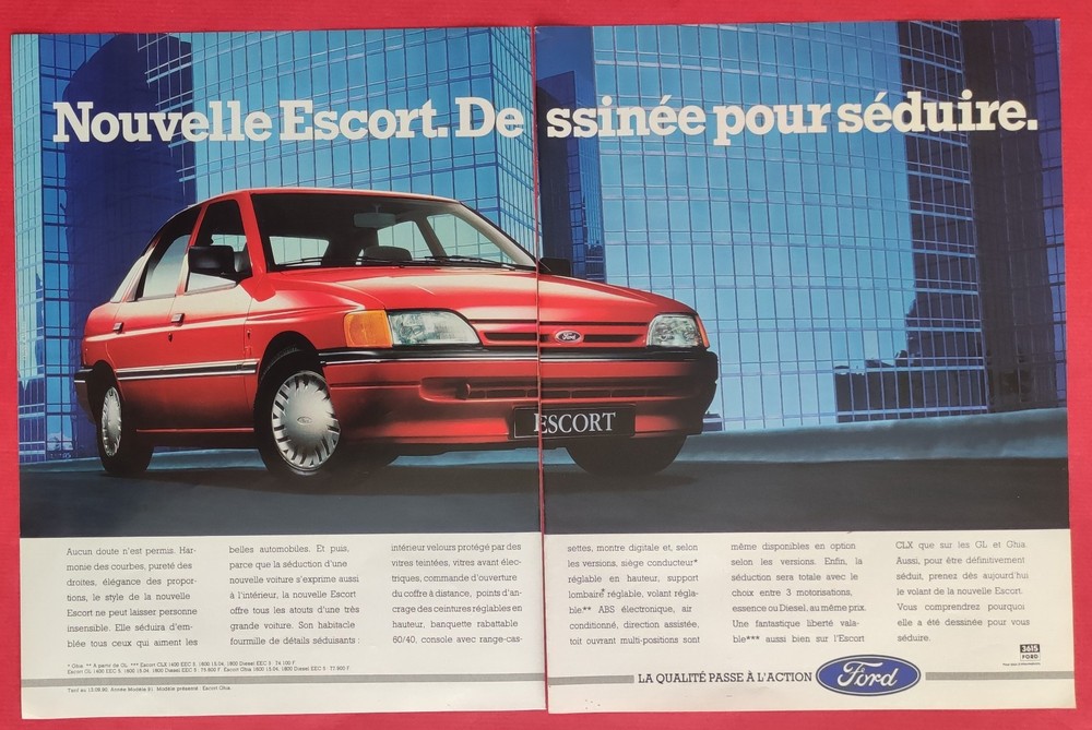 Press advertisement: Automobile Ford Escort 1990