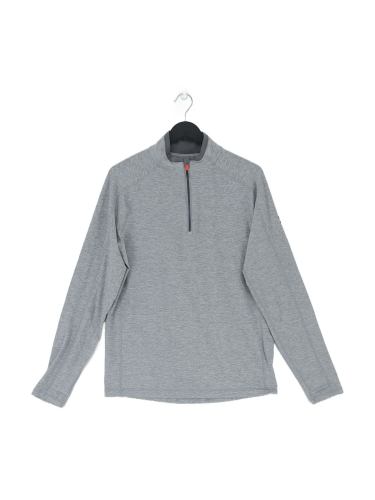 Under Armour Men's Loungewear S Grey Polyester with Elastane Mock Neck Basic
