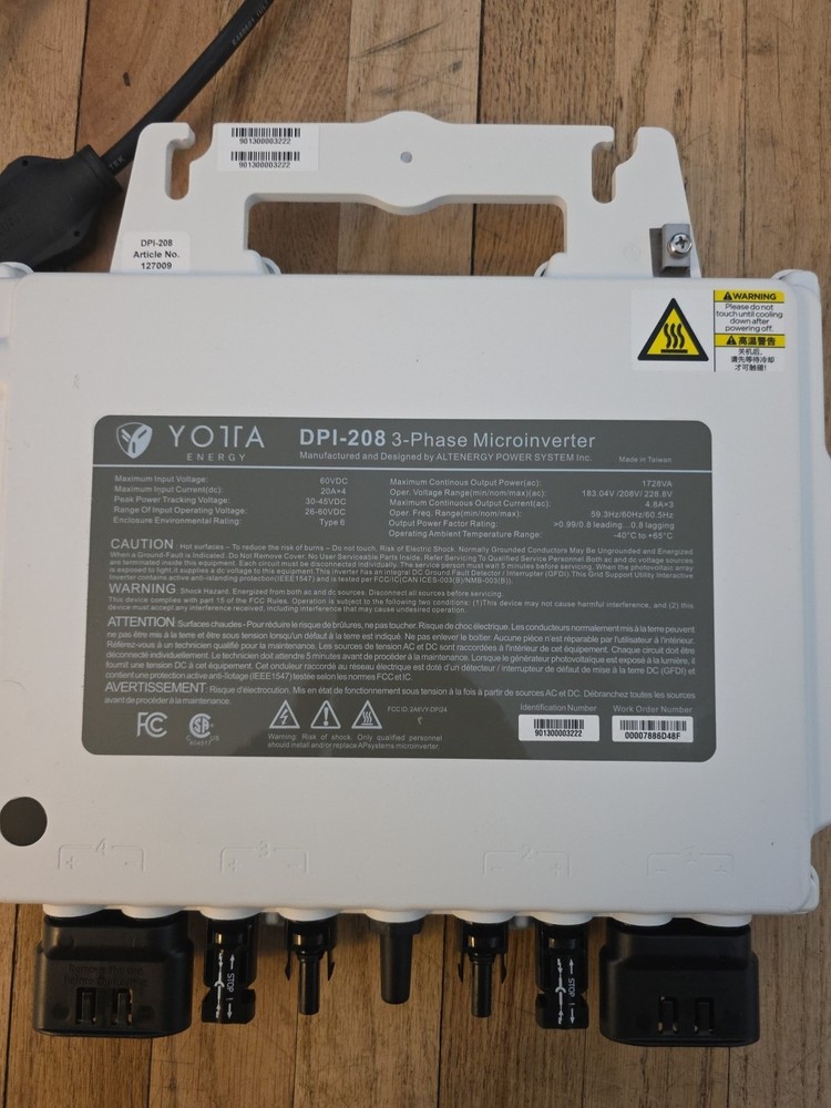 Yotta Dpi-208 3 Phase Microinverter