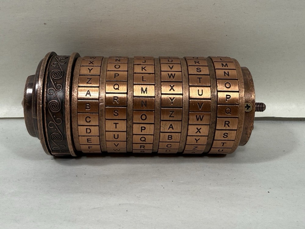 Da Vinci Code Copper Cryptex Incomplete As Is