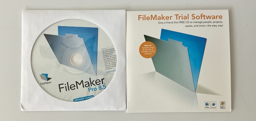 FILEMAKER PRO 8.0 ADVANCED SOFTWARE Upgrade Edition For Windows Mac. Complete