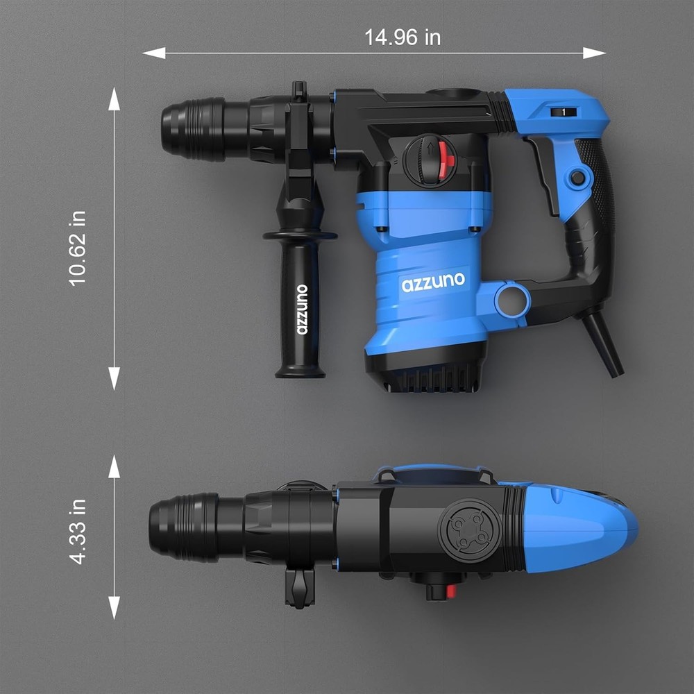 Ergonomic SDS-Plus Rotary Hammer Drill with Adjustable Speed - Heavy Duty Use