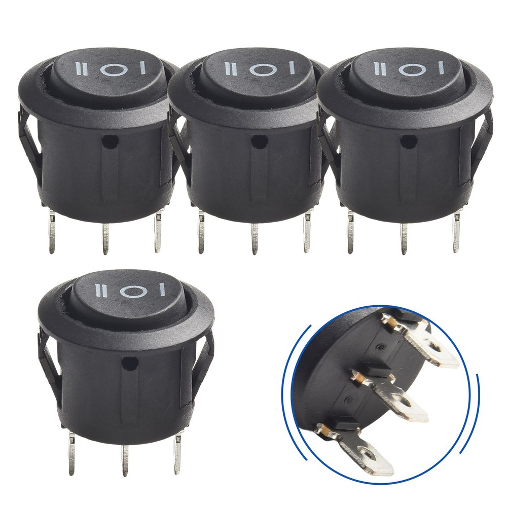 3 Pin Rocker Switch Easy Panel Mount Momentary Rocker Switch Convenient Package