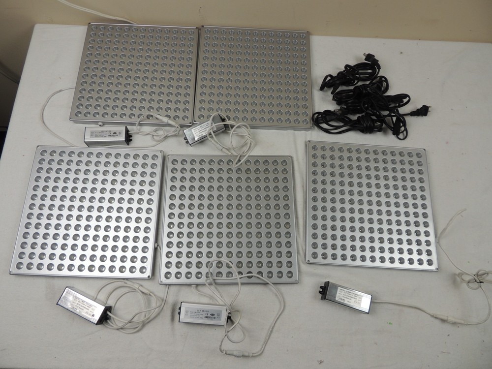 (5)  LED PANEL GROW LIGHT HANGING LAMP RED & BLUE