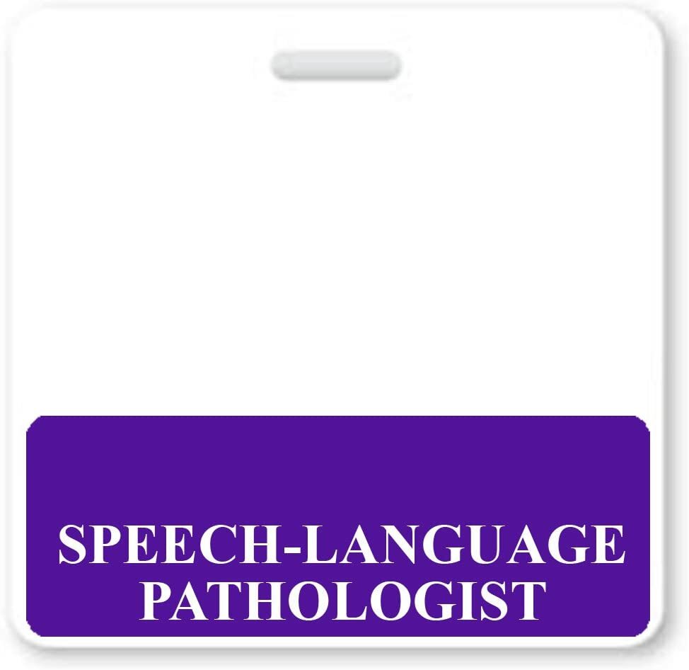 5 Pack - Horizontal SPEECH-LANGUAGE PATHOLOGIST Badge Buddies - Card ID Buddy