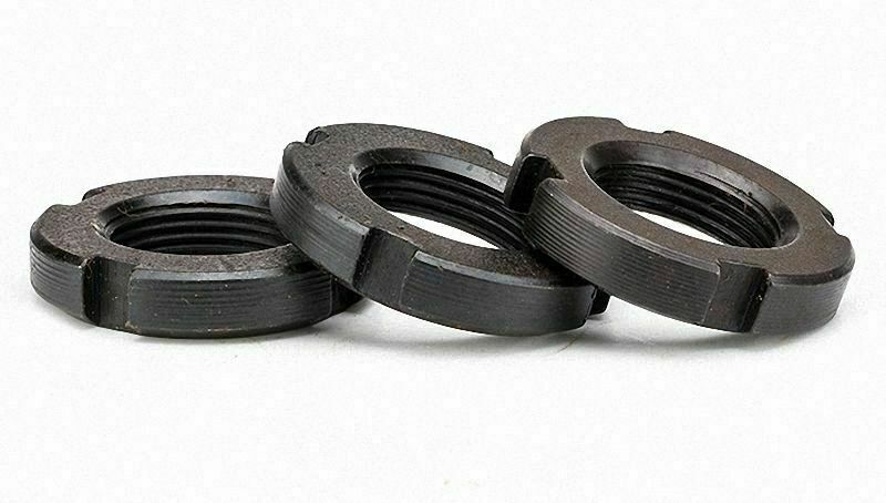 Fine Thread Round Locknut Slotted Nut Retaining Castle Nut Select M30 - M60